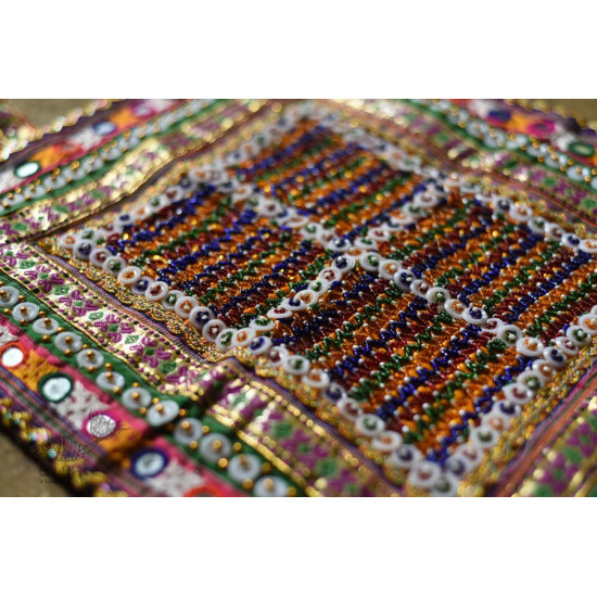 Hand Embroidered kutchi hand bag - Rabari Embroidery