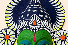 Mukhauta . मुखौटा : Handmade Wall Hanging Chhau Mask - Amile