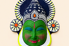 Mukhauta . मुखौटा : Handmade Wall Hanging Chhau Mask - Amile