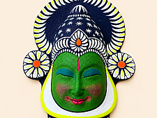Mukhauta . मुखौटा : Handmade Wall Hanging Chhau Mask - Amile