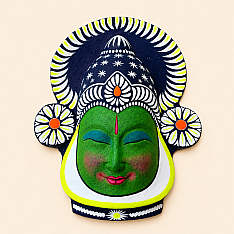 Mukhauta . मुखौटा : Handmade Wall Hanging Chhau Mask - Amile