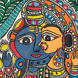 Madhuban . मधुबन ❁ Madhubani Painting - Ardhanarishvar