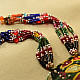 Handmade Tribal Necklace / Embroidered & Bead Necklace 