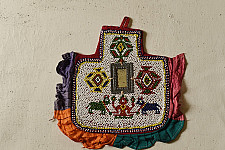 Prachin . प्राचीन | Handmade Bead Work ~ Old Decorative Wall Hanging - Fan