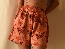 Shorts | Batik Modal Silk Short - Orange ( Two Options )
