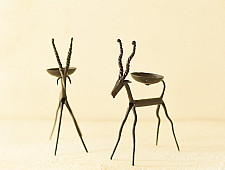 Ahou | Wrought Iron ~ Goat Candle Holder (Set of Two)