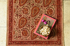 A finite infinity ❧ Kalamkari Natural Color Dhurrie ( 2 X 3 ) - C