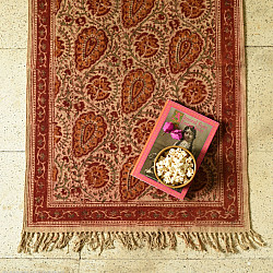 A finite infinity ❧ Kalamkari Natural Color Dhurrie ( 2 X 3 ) - C