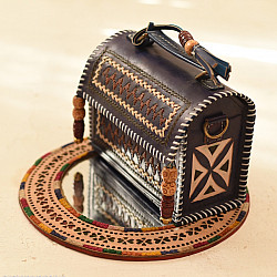 Be Nomadic | Kutchi Embroidery With Leather - Sling Handbag / Purse