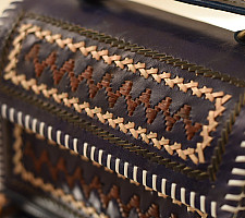 Be Nomadic | Kutchi Embroidery With Leather - Sling Handbag / Purse