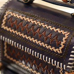 Be Nomadic | Kutchi Embroidery With Leather - Sling Handbag / Purse