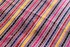 Mashru Fabric { Silk+Cotton } | Hand Woven Fabric - Multi Color Stripes