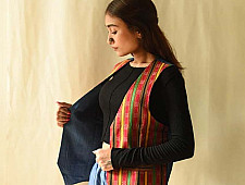 Mashru & Denim Jacket | Reversible Koti