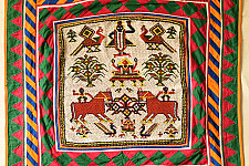 Prachin . प्राचीन  ❂ Gujrat Bead Work - Old & Antique Wall Hanging - Shreenathji