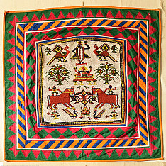 Prachin . प्राचीन  ❂ Gujrat Bead Work - Old & Antique Wall Hanging - Shreenathji