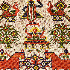 Prachin . प्राचीन  ❂ Gujrat Bead Work - Old & Antique Wall Hanging - Shreenathji