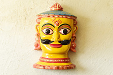 Handmade Wooden Mask - Suraj