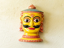 Handmade Wooden Mask - Suraj