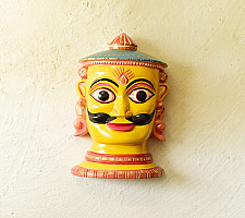 Handmade Wooden Mask - Suraj
