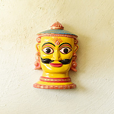 Handmade Wooden Mask - Suraj