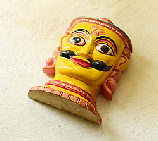 Handmade Wooden Mask - Suraj