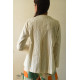 shop Handloom Self Checks Cotton - Off White Top