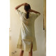 shop Handloom Self Off White Cotton - Dress