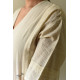 shop Handloom Self Off White Cotton - Dress