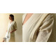 shop Handloom Self Off White Cotton - Dress