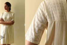 Shweta . श्वेता | Handloom Cotton Dress - Off White