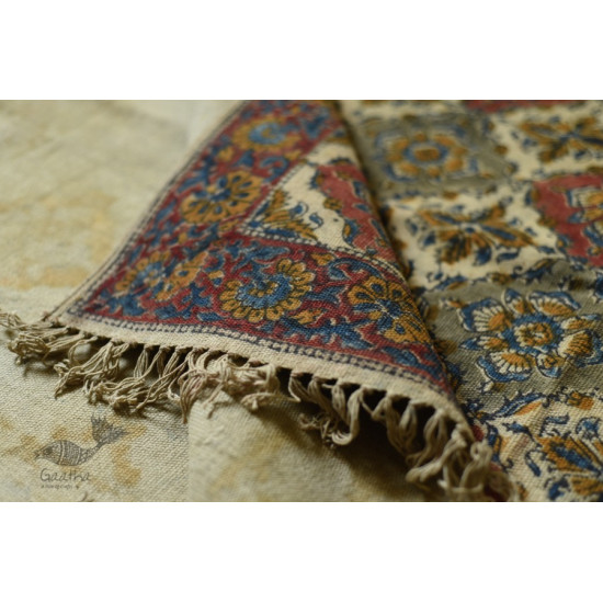 Handwoven Kalamkari Durri - Hand printed