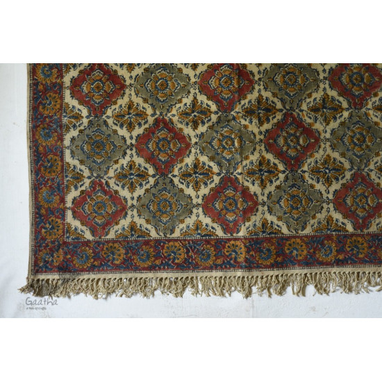 Handwoven Kalamkari Durri - Hand printed