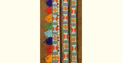Shubh-Laabh . शुभ लाभ - Glass Bead Door Toran with Side Latkan (Set of Three)