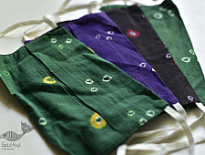 Be safe & stylish ✜ Mul Cotton Layered Mask ( Set of 4 ) ✜ L Bandhni
