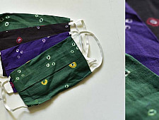 Be safe & stylish ✜ Mul Cotton Layered Mask ( Set of 4 ) ✜ L Bandhni