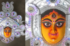 Mukhauta. मुखौटा ~ Chhau Mask - Durga (Silver)