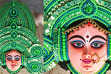 Mukhauta. मुखौटा ~ Handmade Chhau Mask - Durga