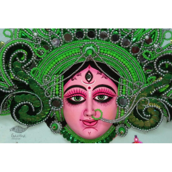 shop handmade chhau mask from bangal - ambika