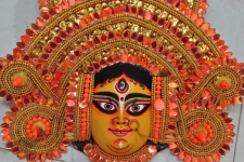 Mukhauta. मुखौटा ~ Handmade Chhau Mask of Durga From Bangal