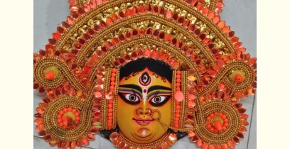Mukhauta. मुखौटा ~ Handmade Chhau Mask of Durga From Bangal