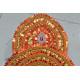 shop handmade chhau mask from bangal - durga orange