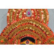 shop handmade chhau mask from bangal - durga orange