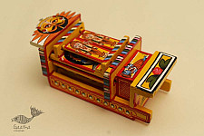 Kathanik . कथनिक ☀ Kaavad ~ A Wooden Shrine (Yellow - 20 cm) ~ 136