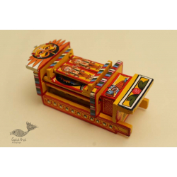 Kathanik . कथनिक ☀ Kaavad ~ A Wooden Shrine (Yellow - 20 cm) ~ 136