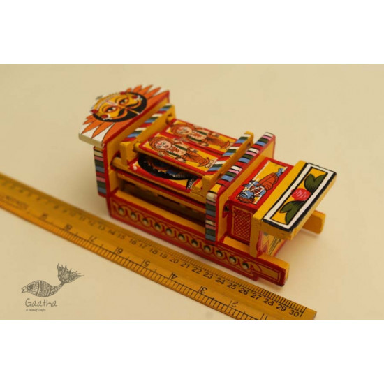 कथनिक ☀ Kaavad ~ A Wooden Shrine (Yellow - 20 cm) ~ 136