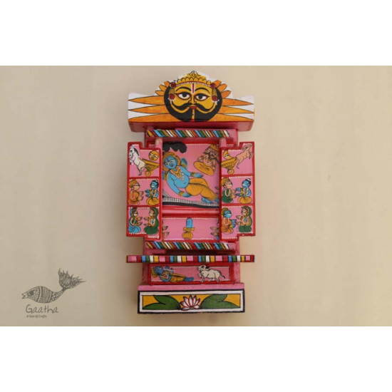 कथनिक ☀ Kaavad a Wooden Shrine ( Pink - 29 cm) ~ 141