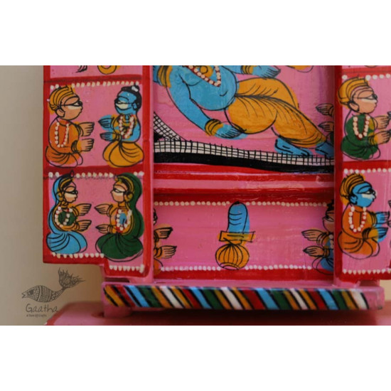 कथनिक ☀ Kaavad a Wooden Shrine ( Pink - 29 cm) ~ 141