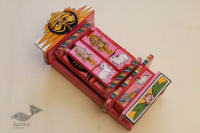 कथनिक ☀ Kaavad a Wooden Shrine ( Pink - 29 cm) ~ 141