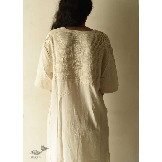 shop Handloom Cotton Off White dress