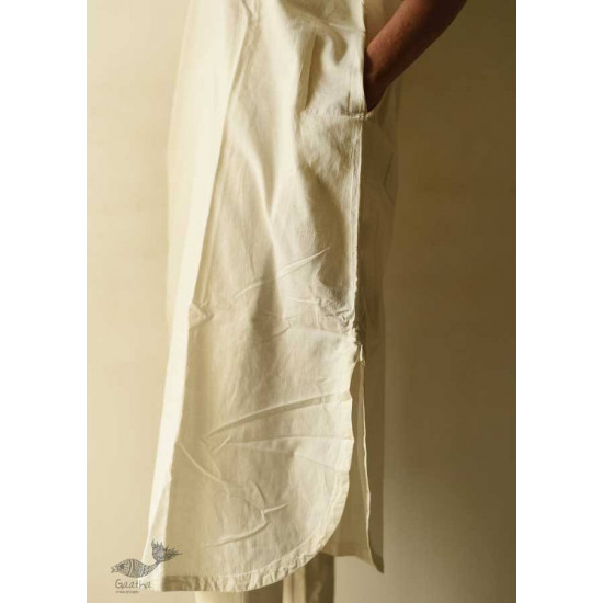 shop Handloom Cotton Off White dress